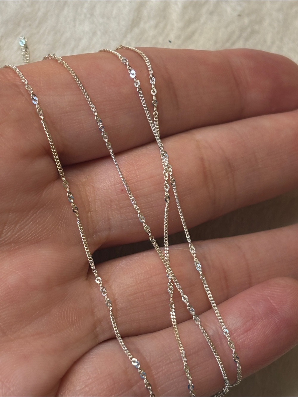 925 Italy Sterling Silver 24” Elegant Twist Curb Necklace Chain